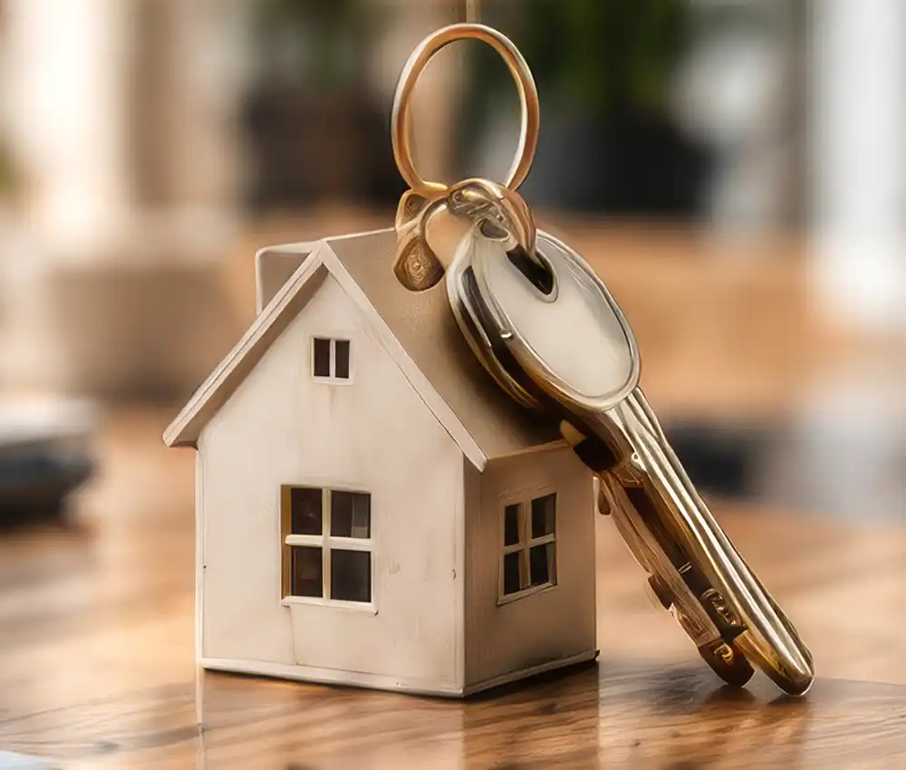 Small House With Keys Next to It